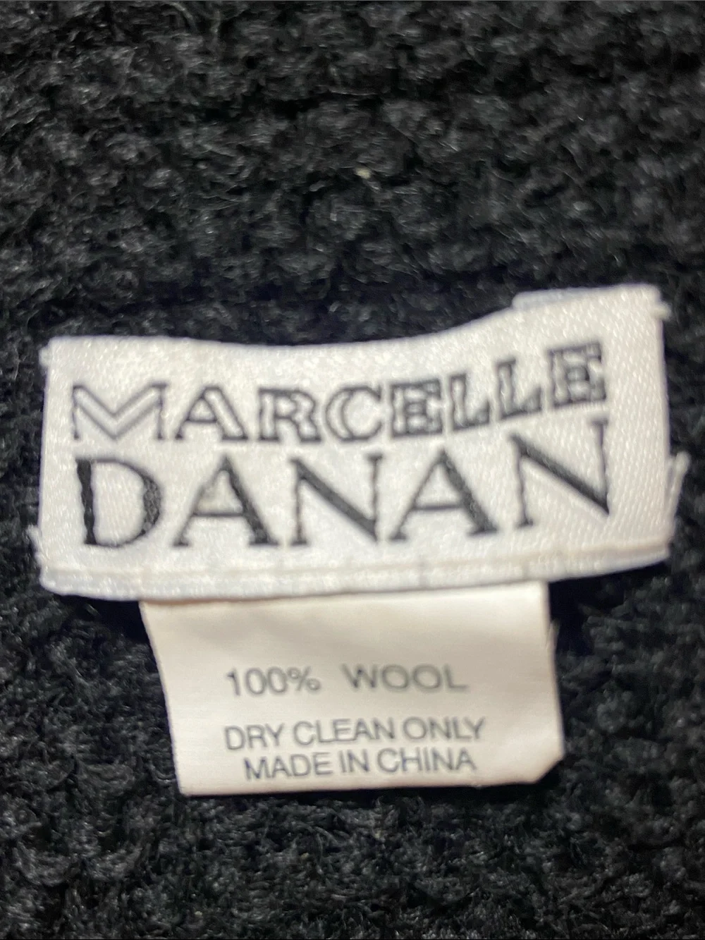 Marcelle Danan Dangling Gold Sequins Knit Infinity Wool Scarf Formal Evening